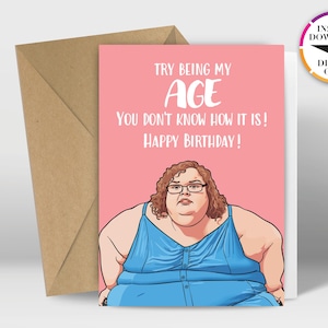 Biglietto di auguri di compleanno con download immediato / Biglietto PDF / Tammy / 1000 sterline / Stampa facilmente da casa