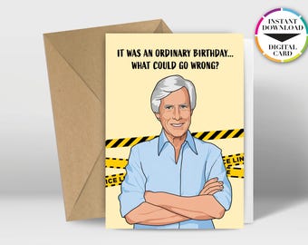 Instant Download Birthday Card | PDF Card | True Crime | Keith Morrison | Easily Print from Home | Funny Cards
