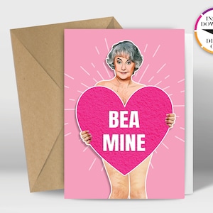Direct downloaden Valentijnskaart | PDF-kaart | Dorothy Bea | Gouden meisjes | Gemakkelijk printen vanuit huis | Grappige kaarten