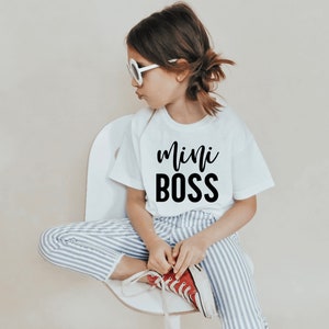 Mini Boss//Girls T-shirt// Daily Shirt// Graphic Tee for Girls image 1