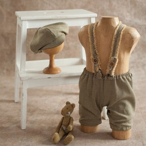 Sitter boy outfit photography props, boy costume for baby photo sessions, Baby boy photo prop, Sitter romper