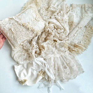 Boho beige girl outfit, romper bonnet Newborn lace set, boho props, boho halo headband, Newborn photography props
