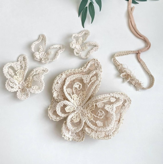 Butterfly wings, boho wings Newborn props, girl outfit, newborn photo prop, boho outfit