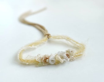 Diadema amarilla aireada, lazo para bebé, lazo rosa para recién nacido, accesorios de fotografía para recién nacidos, atuendo para niña recién nacida