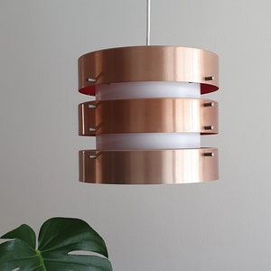 Danish Design Copper Pendant / VEB Metalldrücker Halle - GDR / 70s Pendant Lamp / Space age lamp /