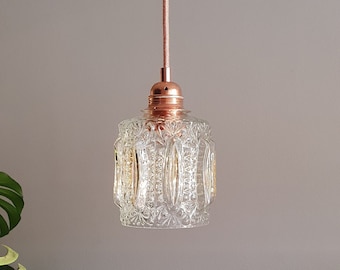 1 von 8 kleinen Hängelampen / MCM Leuchten / Lampe mit Kabel / umverdrahtet Leuchte / Vintage Deckenlampe / Made in Jugoslawien / 60er Jahre