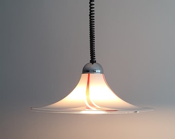 Meblo Guzzini Trumpet Pendant Lamp, Mid Century Modern 70s Yugoslavia