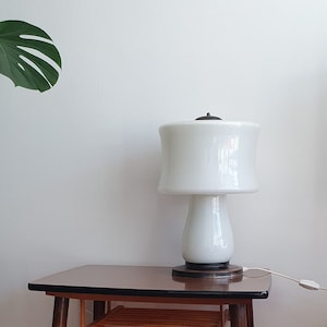 1 of 2 Large Mid Century Glass Table Lamp / Mushroom lamp / Large Glass Lamp / Yugoslavia / space age lamp / 70s