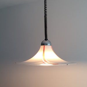 Meblo Guzzini Trumpet Pendant Lamp, Space Age Pendant Lamp Mid Century Modern Pendant Lamp 70&#39;s Yugoslavia