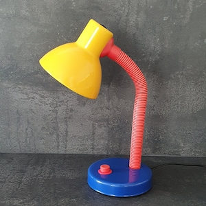 Vintage Table Lamp Memphis Style  / SpotLight / Table Lamp / Colorful Lamp / Pop Art Lamp / 80s / children primary colors lamp