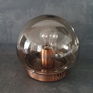 Set of 4 Vintage Ceiling or Wall Light/  Smoked Glass Lamp / Ceiling Light / MCM Ceiling Light / sconce light / flush mounth light
