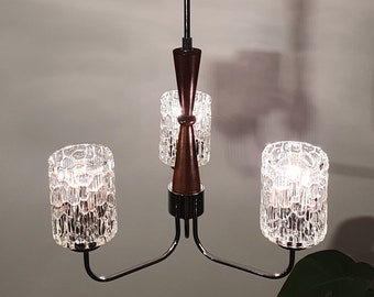 Vintage 3 Arm Sputnik Chandelier / Vintage Pendant Light / Mid Century Modern / Retro Hanging Light / Ceiling Light / Yugoslavia 70s