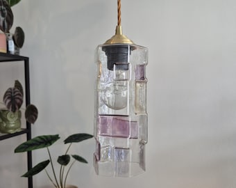 1 of 5 Vintage Small Murano Glass Pendant Light / Murano Ceiling Lamp / Murano Chandelier redesign / Vintage italian lighting / MCM 70&#39;s