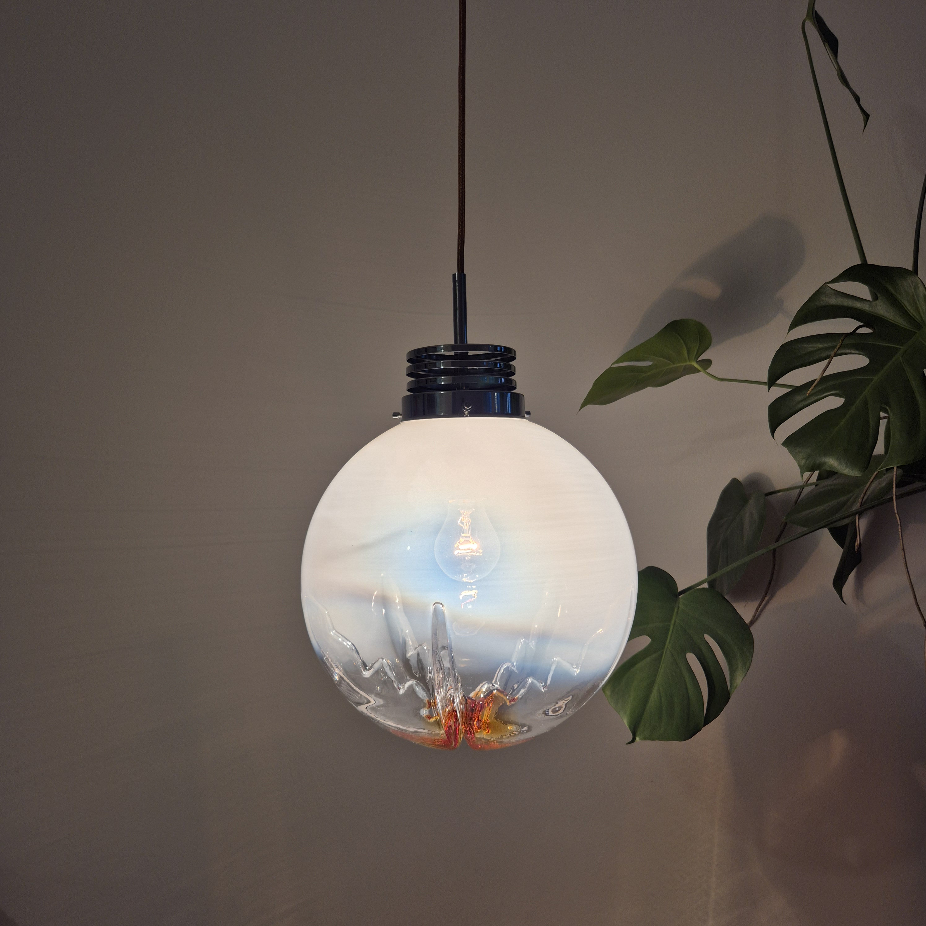 シーリングライト・天井照明 70s California Amber lamp Sphere 70s California Amber lamp Sphere｜70s Light Sphere - Etsy