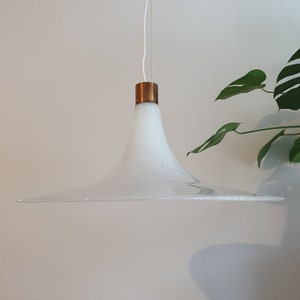 XL Mid Century Murano Pendant Light / Murano Glass  Lamp / Murano Swirl Ceiling Lamp / Murano Chandelier / 70s