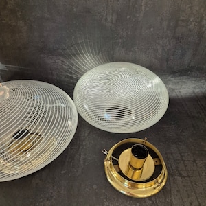 Pair of Vintage Murano Sconces / Murano Cieling lamp /  Murano  Light Fixture / Made in Italy 70s