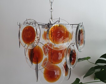 ムラーノガラス ディスク シャンデリア / ミッドセンチュリー