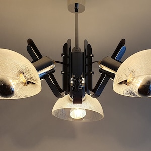 Sputnik Chandelier / Space age light / Atomic Light made in Yugoslavia / Emi Poljčane / 70&#39;s / Mid Century Pendant Lamp