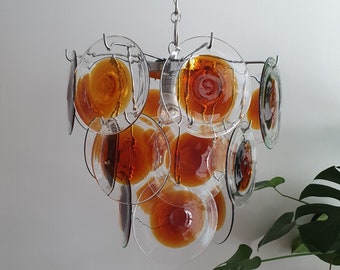 ムラーノガラス ディスク シャンデリア / ミッドセンチュリー