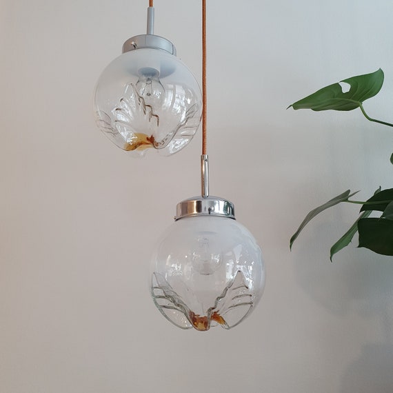 イタリア　アンティーク　ムラーノ　ガラス　ペンダントライト　ランプ　シェード　大 イタリア アンティーク ムラーノ ガラス ペンダントライト