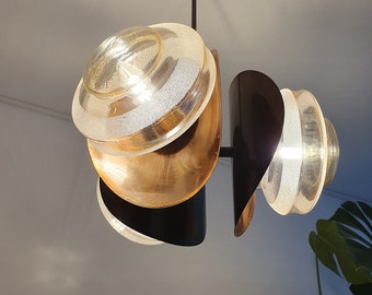 Vintage 3 Arm Sputnik Chandelier / Vintage Pendant Light / Mid Century Modern / Retro Hanging Light / Ceiling Light / Space Age / 70s Lamp