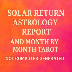 Astrología de Retorno Solar + Lectura de Tarot / Pronóstico para el Año Nuevo / Carta de Cumpleaños + Tirada de Tarot de 12 Meses / Lectura Astrológica / Predicciones