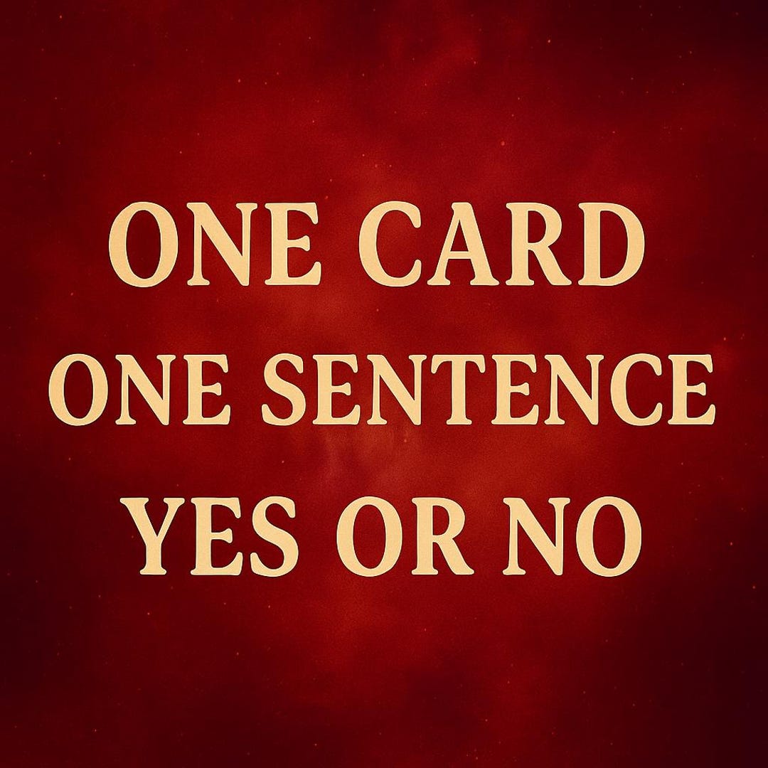 Yes or No Tarot Reading | One Card Draw | Fast Intuitive Answer | One ...