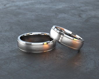 Ultra light titanium rings - Titanium partner rings, friendship rings, wedding rings, wedding rings - T002