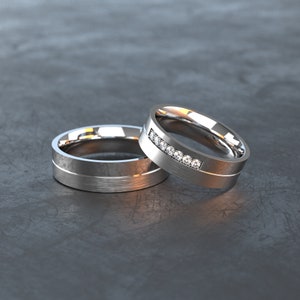 Wedding Rings Stainless Steel / Partner Rings / Wedding Rings / Engagement Rings / Friendship Rings - E012