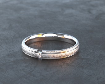 Women's silver ring - engagement ring or single ring - wedding ring / wedding ring made of 925 silver - handmade - model Waltrop