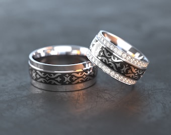 Silver Rings - Celtic Rings - Wedding Rings made of 925 Silver - Partner Rings - Model Rietberg