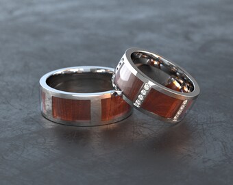 Wooden rings - Wooden wedding rings - Wooden rings - Partner rings - Engagement rings - Friendship rings - Wedding rings - W004