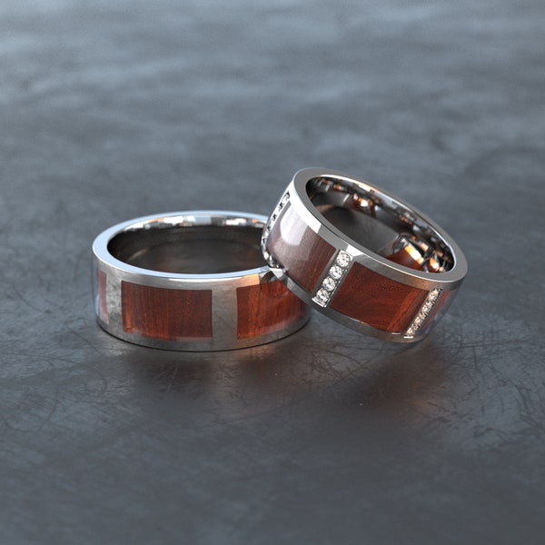 Wooden rings - Wooden wedding rings - Wooden rings - Partner rings - Engagement rings - Friendship rings - Wedding rings - W004