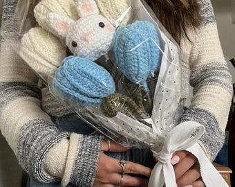 Cute Bunny crocheted bouquet