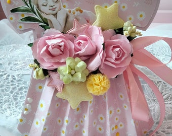 Baby handmade Card, baby shower, congartulations, first birthday, ramper shape