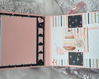 Photo album handmade baby first year 12 months girl