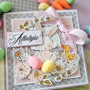 Beautifull Cute Handmade Happy Easter Card Prima Pasqua