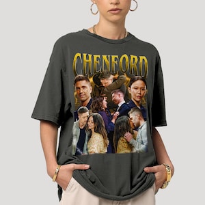 Komfortfarben Chenford T-Shirt, Lucy Chen und Tim Bradford, The Rookie Graphic Sweatshirt, Vintage 90er Jahre T-Shirt Unisex Bootleg Vintage Shirt