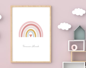 Forever Loved Rainbow Baby  - Remembering loss & miscarriage - Digital file Supplied in A4, A3, A2 and A1