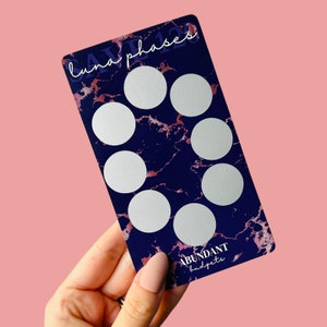 Luna Phases • Scratch and Save Challenge • Fits Cash Envelope • Abundant Budgets