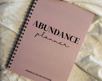 Abundance Budget Planner Minimal Mindset • A4 12-month Hardback Planner • Abundant Budgets