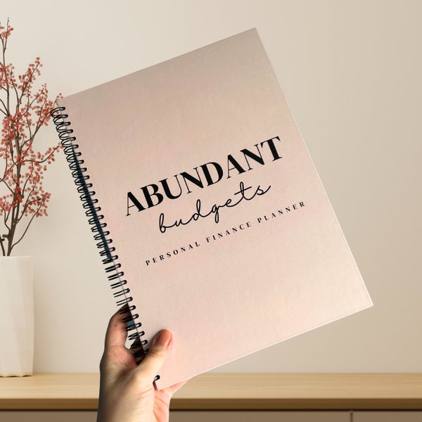 Abundance Budget Planner Minimal Mindset • A4 12-month Hardback Planner • Abundant Budgets