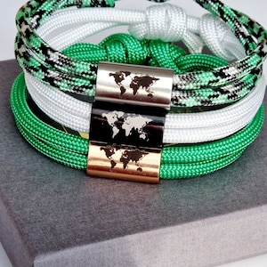Gravur Armband Koordinaten, Weltkarte, Surfer Armband, personalisiertes Armband, Schmuck, Familie, Muttertag, Travel, Weltenbummler, Reisen