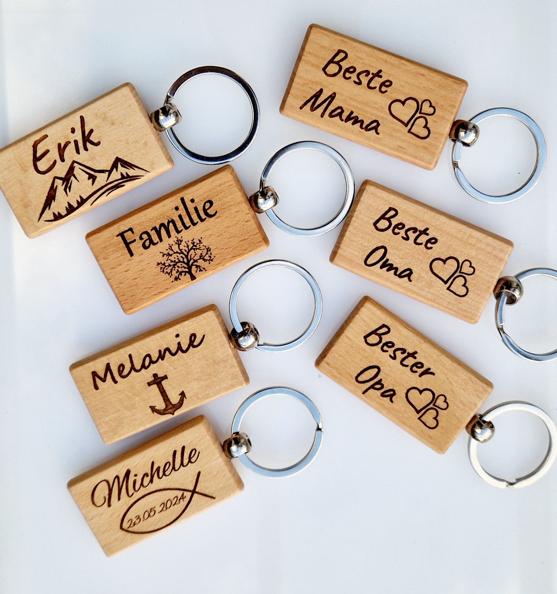 Landscape Keychain Wooden Keychain, Summit Climber, Mountain Landscape, Mountaineer ...