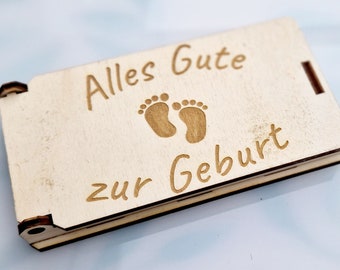 Geschenkbox, Geldgeschenk, Box aus Holz, Geschenkverpackung, Führerschein, Abitur, Weihnachten, , Reisen, Geburt, Box für Geldgeschenke