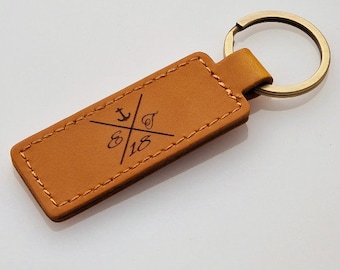 Leather keychain, personalized gift, custom engraving, engraving, gift, Valentine's Day, Mother's Day, Father's Day