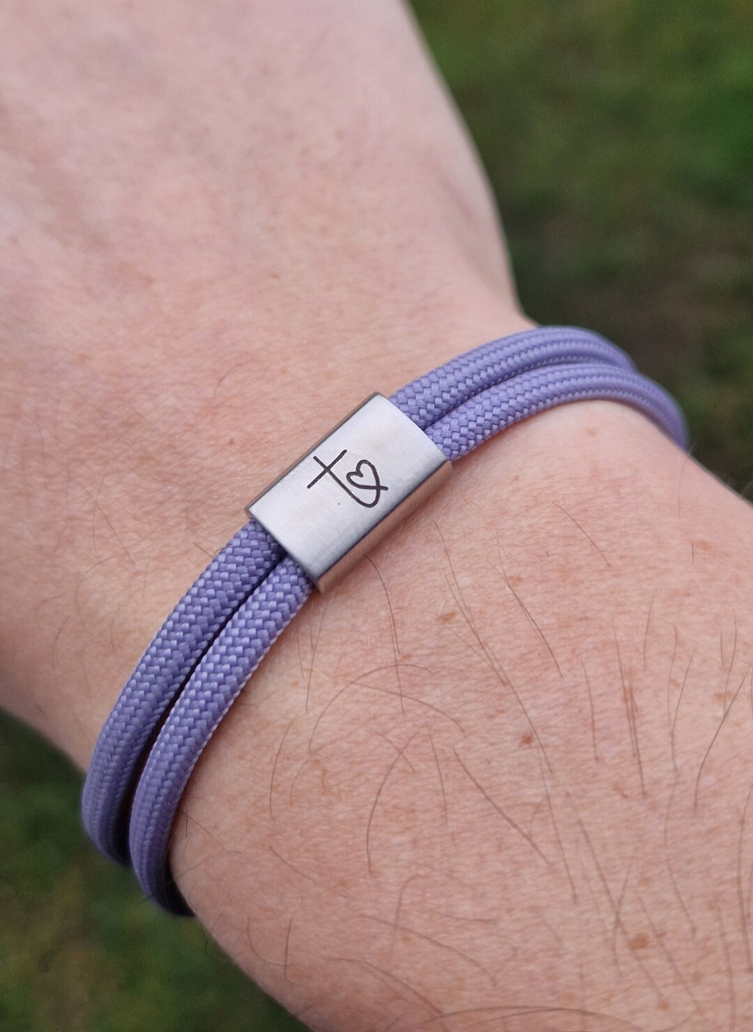 Engraved Bracelet With Heart Cross, Fish, Baptism, Bracelet, Personalized Gift, Jewelry, Family