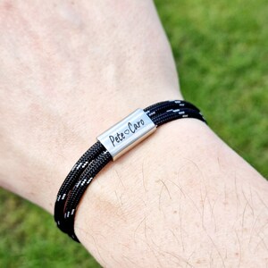 Engraved bracelet for couples, couple bracelet, surfer bracelet, personalized gift, jewelry, family, token of love, love, Valentine&#39;s Day