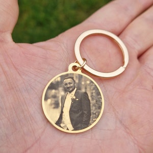 Photo keychain, photo engraving, custom engraving, gift, engraving, love, Father&#39;s Day, stainless steel, picture engraving, Valentine&#39;s Day