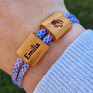 Engraved wooden bracelet, surfer bracelet, personalized bracelet, wood, engraved bracelet, Valentine&#39;s Day, name engraving, unicorn